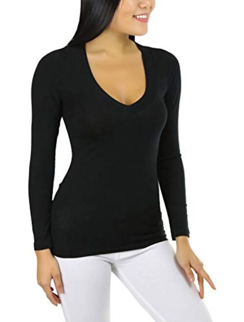 ToBeInStyle Women's Long Sleeve V-Neck T-Shirt