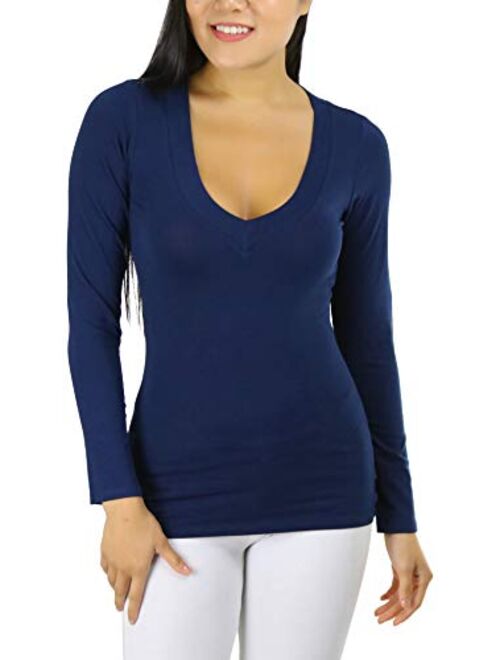 ToBeInStyle Women's Long Sleeve V-Neck T-Shirt