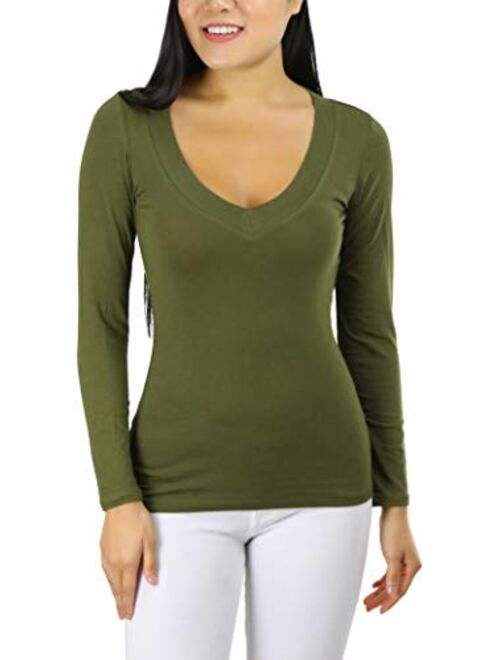 ToBeInStyle Women's Long Sleeve V-Neck T-Shirt