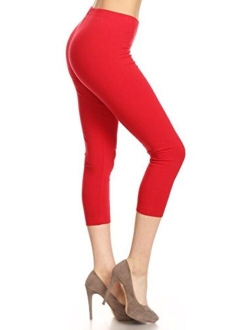 Women's Premium Cotton Soft Capri Yoga Pants NCL27