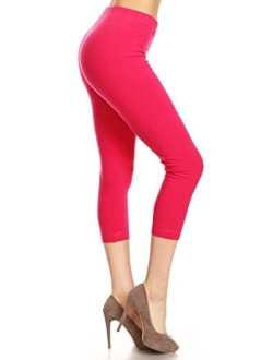 Women's Premium Cotton Soft Capri Yoga Pants NCL27