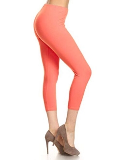 Women's Premium Cotton Soft Capri Yoga Pants NCL27