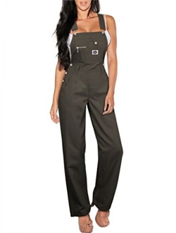 Hybrid & Company Womens Super Comfy Stretch Ripped Denim Jumpsuit Overalls, Shortals