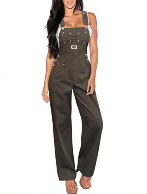 Hybrid & Company Womens Super Comfy Stretch Ripped Denim Jumpsuit Overalls, Shortals