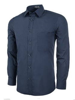 Marquis Men's Basic Slim Fit Dress Shirt