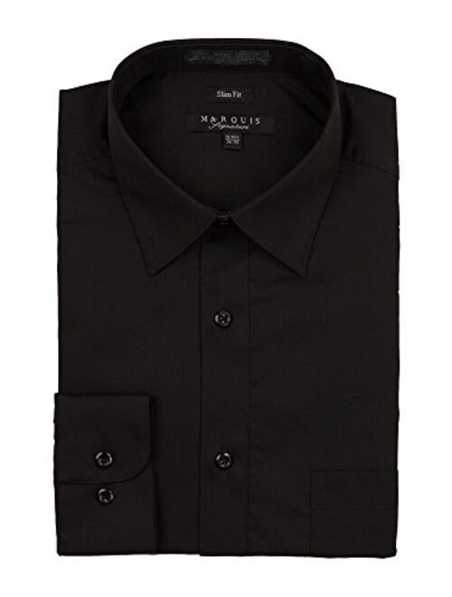 Marquis Men's Basic Slim Fit Dress Shirt