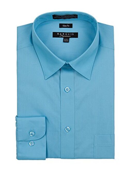 Marquis Men's Basic Slim Fit Dress Shirt