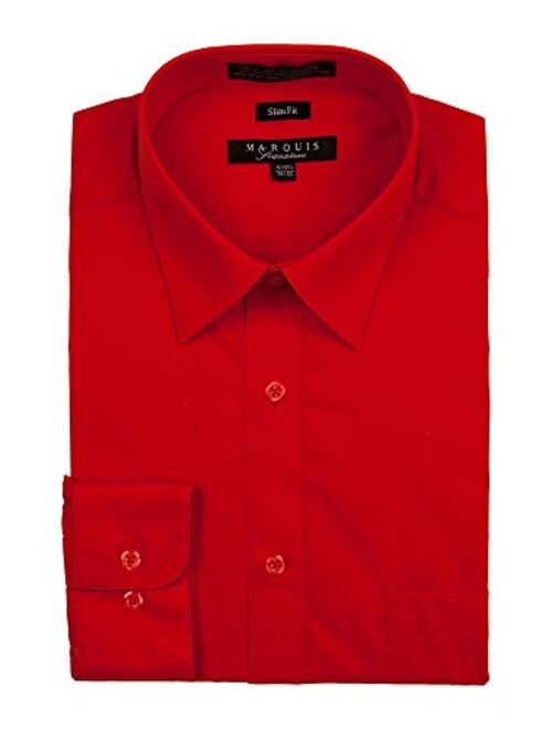 Marquis Men's Basic Slim Fit Dress Shirt