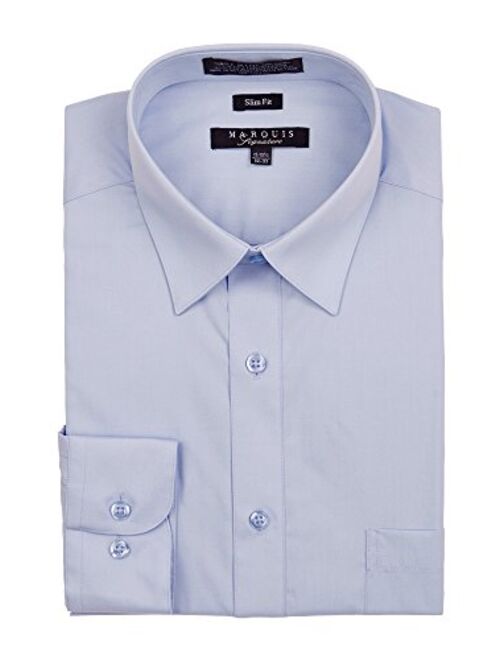 Marquis Men's Basic Slim Fit Dress Shirt