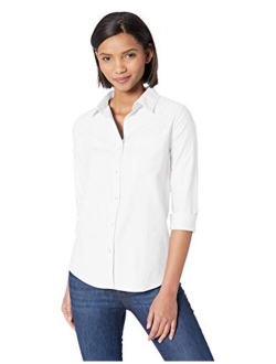 Women's Classic Fit Long Sleeve Button Down Oxford Shirt