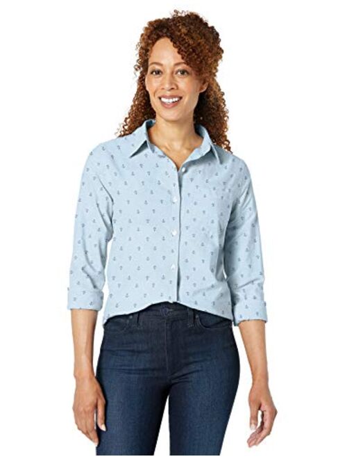Amazon Essentials Women's Classic Fit Long Sleeve Button Down Oxford Shirt