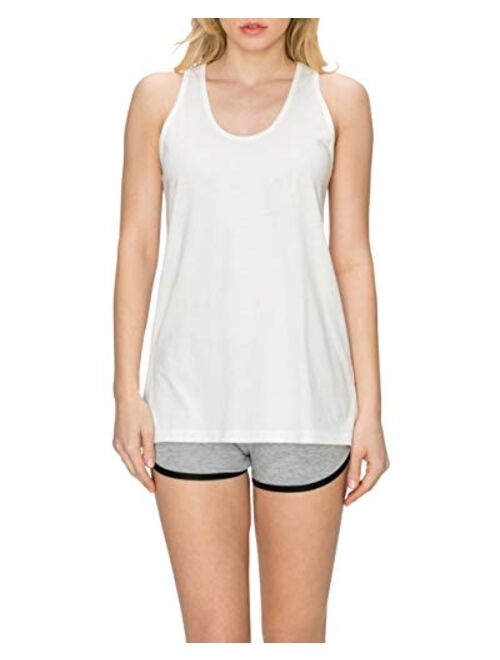 EttelLut Cotton Loose Fit Tank Tops-Relaxed Athletic Workout Flowy for Women