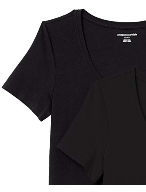 Amazon Essentials Women's 2-Pack Classic-Fit Short-Sleeve Scoopneck T-Shirt