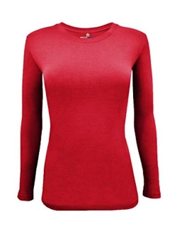 Natural Uniforms Women's Long Sleeve Underscrub Stretch T-Shirt Scrub Top