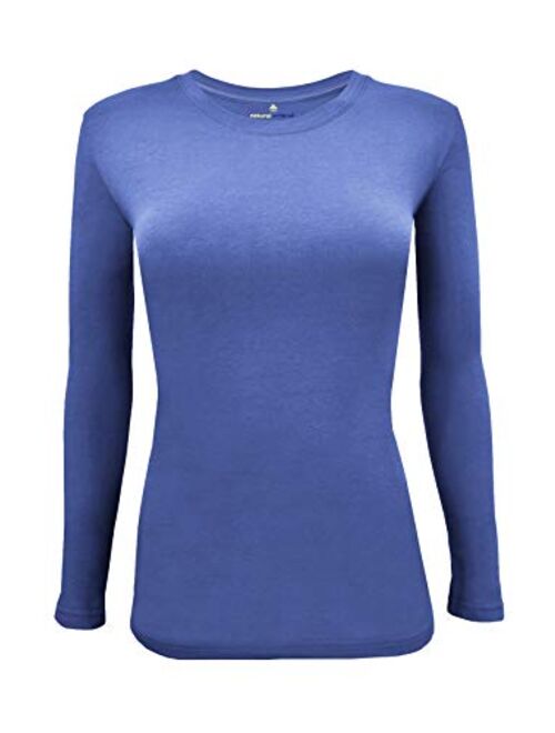 Natural Uniforms Women's Long Sleeve Underscrub Stretch T-Shirt Scrub Top