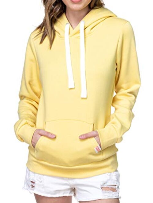 Urban Look Womens Active Long Sleeve Fleece Lined Fashion Hoodie Pullover with Plus Size