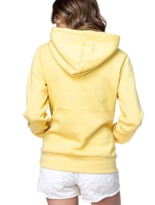 Urban Look Womens Active Long Sleeve Fleece Lined Fashion Hoodie Pullover with Plus Size