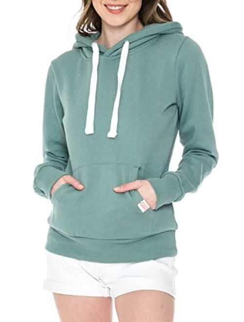 Urban Look Womens Active Long Sleeve Fleece Lined Fashion Hoodie Pullover with Plus Size