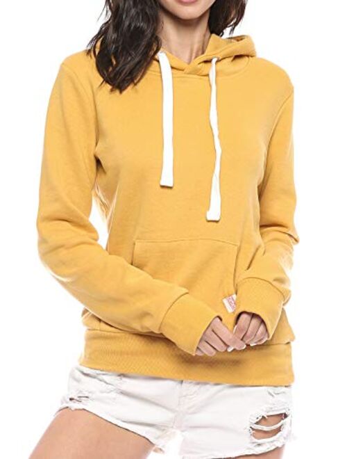 Urban Look Womens Active Long Sleeve Fleece Lined Fashion Hoodie Pullover with Plus Size