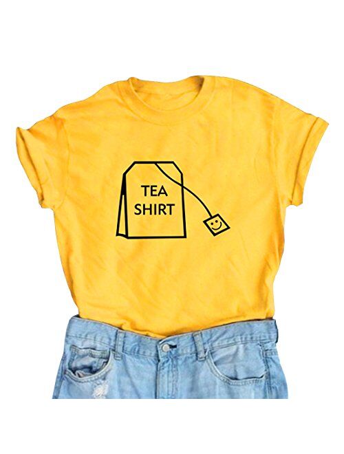 BLACKOO Teen Girl Funny T Shirts Women Cute Tops Junior Graphic Tee