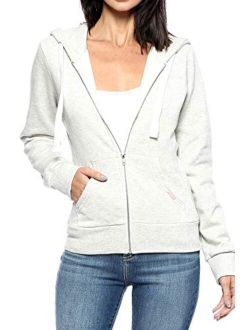 Urban Look Womens Active Long Sleeve Fleece Zip Up Hoodie with Plus Size