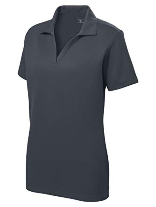 Women's Dri-Equip Short Sleeve Racer Mesh Polo Shirts in Size XS-4XL