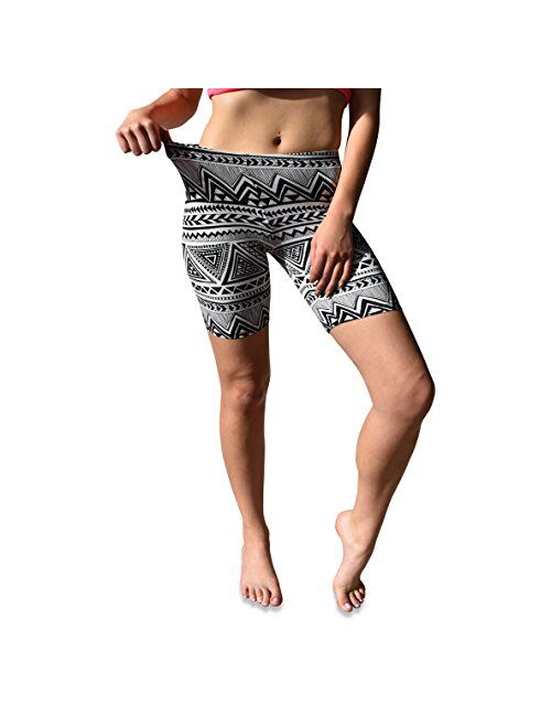 Sexy Basics Womens 6 Pack Buttery Soft Brushed Active Stretch Yoga Bike Short Boxer Briefs