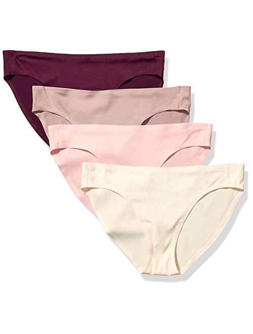 Amazon Essentials Women's 4-Pack Seamless Bonded Stretch Bikini Underwear