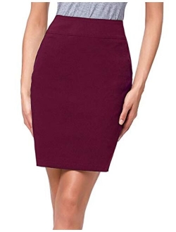 Women's Knee Length Pencil Skirts Slim Fit Business Skirt