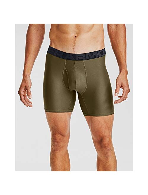 Under Armour Men's Polyester Solid Tech 6-inch Boxerjock 2-Pack