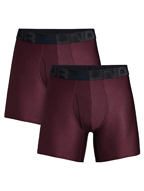 Under Armour Men's Polyester Solid Tech 6-inch Boxerjock 2-Pack