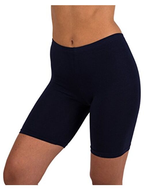 Sexy Basics Women's Active Dance Running Yoga Bike -Cotton Slip Shorts/Boy Short Boxer Briefs