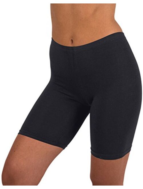 Sexy Basics Women's Active Dance Running Yoga Bike -Cotton Slip Shorts/Boy Short Boxer Briefs