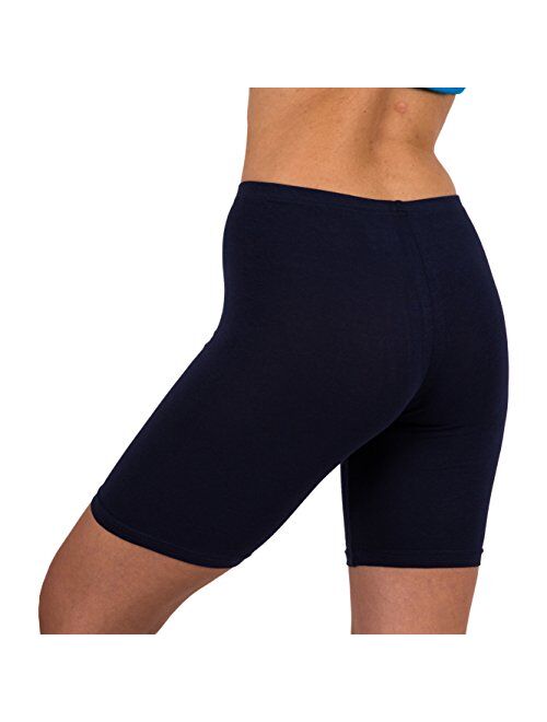 Sexy Basics Women's Active Dance Running Yoga Bike -Cotton Slip Shorts/Boy Short Boxer Briefs