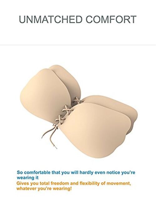 Strapless Self Adhesive Bra Silicone Reusable Push-up Bra Backless