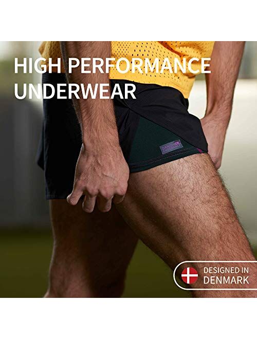 DANISH ENDURANCE Men's Sports Boxer Briefs 3-Pack, Oeko-TEX Standard, Multipack, Fast Drying, Breathable, Odor-Resistant