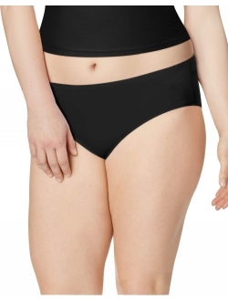 Just My Size Women's Plus Size Cool Comfort Cotton Brief 10-Pack