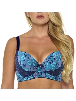 MIERSIDE Women's Plus Size Sexy Printing Demi Bra