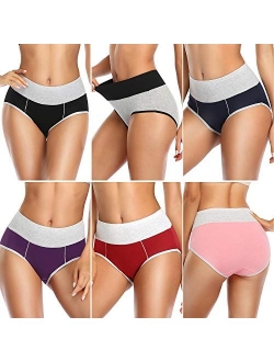 UMMISS Underwear for Women High Waisted Soft Comfy Stretch Full Coverage Ladies Breifs Womens Cotton Underwear Multipack