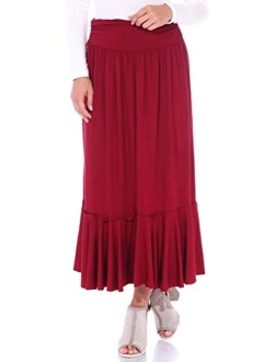 Popana Womens Casual Long Convertible Maxi Skirt Summer Beach Cover Up Made in USA