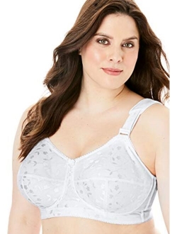 Elila Women's Plus Size Jacquard Wireless Bra