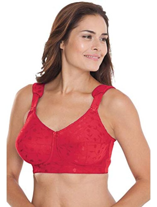 Elila Women's Plus Size Jacquard Wireless Bra