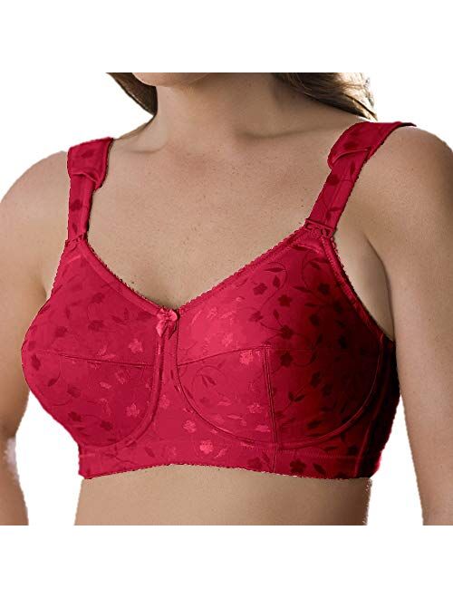 Elila Women's Plus Size Jacquard Wireless Bra