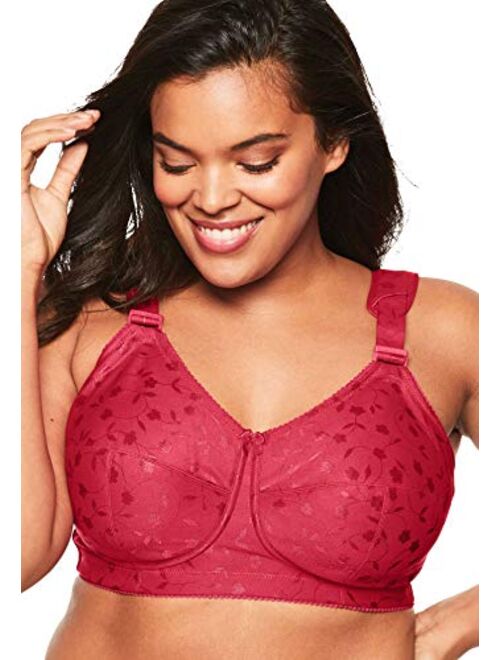 Elila Women's Plus Size Jacquard Wireless Bra