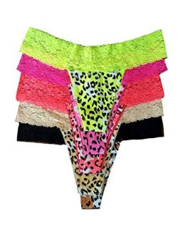 Sexy Printed lace Trim Cotton Hipsters boy Shorts Pack of 6 Different Zebra Colors