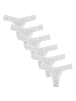 Pmrxi Pack of 10 G String Underwear for Women, Assorted Different Lace Pattern & Colors