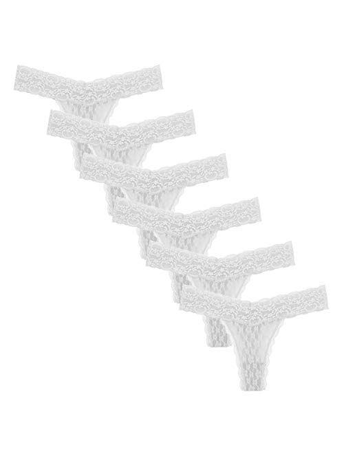 Pmrxi Pack of 10 G String Underwear for Women, Assorted Different Lace Pattern & Colors