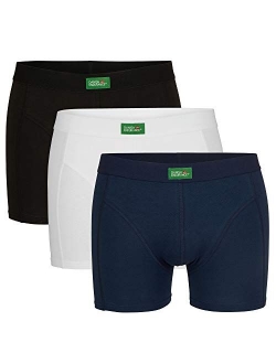 DANISH ENDURANCE Organic Cotton Stretch Boxershorts Underwear for Men 3-Pack, Multipack, Tag-free, Comfort Waistband