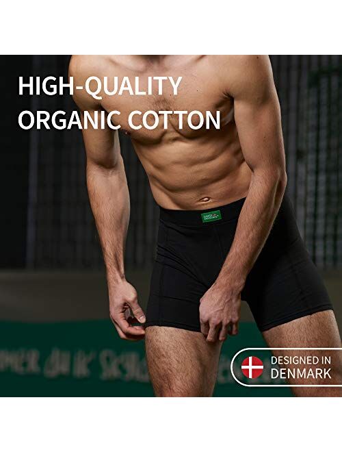 DANISH ENDURANCE Organic Cotton Stretch Boxershorts Underwear for Men 3-Pack, Multipack, Tag-free, Comfort Waistband