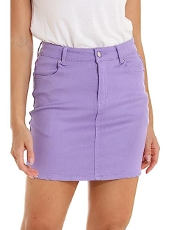 Women Stretch Denim Mini Skirt Jean Skirts